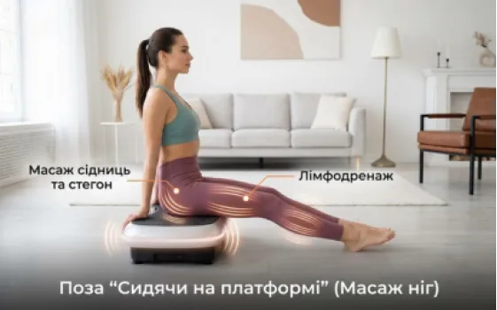 Поза Сидячи на платформі з витягнутими ногами