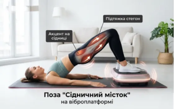 Поза Сідничний місток з ногами на платформі