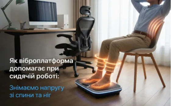 Як віброплатформа допомагає при сидячій роботі: Знімаємо напругу зі спини та ніг
