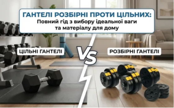 Гантелі розбірні проти цільних: Повний гід з вибору ідеальної ваги та матеріалу для дому