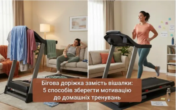 Беговая дорожка вместо вешалки: 5 способов сохранить мотивацию к домашним тренировкам.