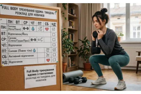 Блог о Full Body тренировка дома с гантелями: расписание на неделю для новичков