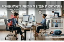 Як розвантажити хребет після 8 годин за комп'ютером