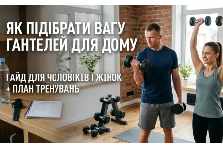 Як підібрати вагу гантелей для дому: гайд для чоловіків і жінок + план тренувань