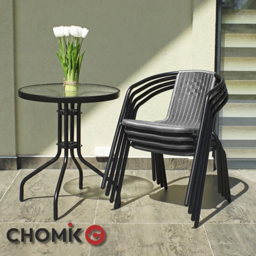 Набір садових меблів круглий стіл та 2 стільці: Набір садових меблів круглий стіл та 2 стільці: