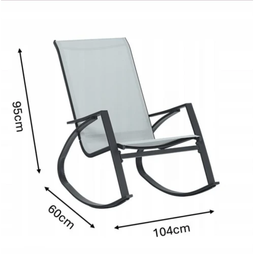 Садове крісло-гойдалка Chomik KIVI сірий