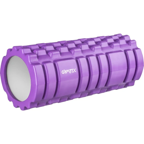 Масажний ролик Gymtek для йоги та фітнесу EVA 33*14см фіолетовий