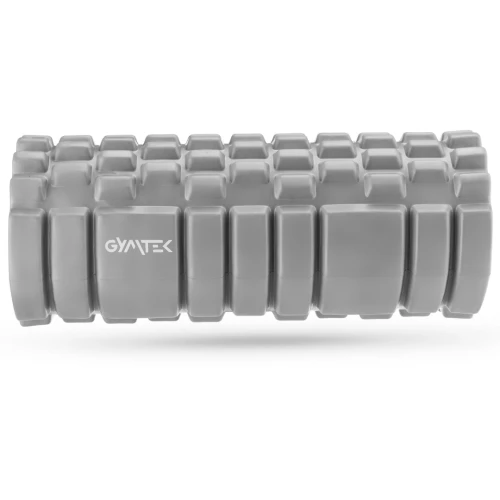 Массажный ролик Gymtek для йоги и фитнеса EVA 33*14см серый