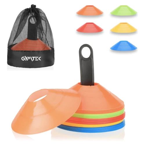 Набор фишек для тренировок Gymtek 18см*5см / 50шт разноцветные