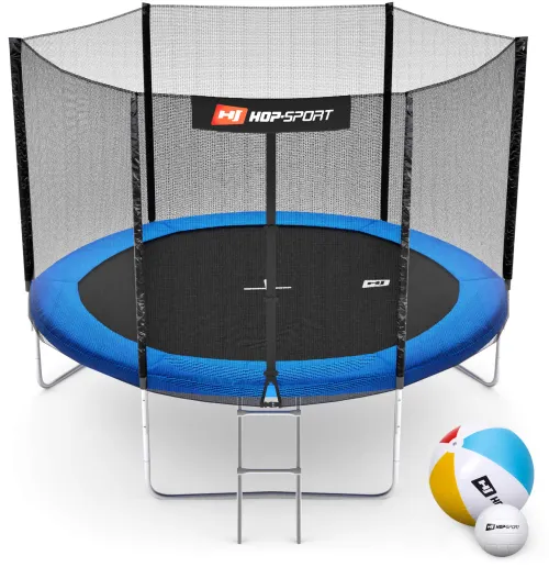 Батут Hop-Sport 10ft (305см) синий с внешней сеткой