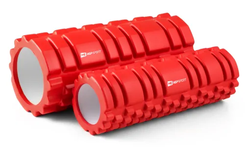 Роллер массажер (валик, ролик) для кроссфита и йоги Hop-Sport HS-001YG красный