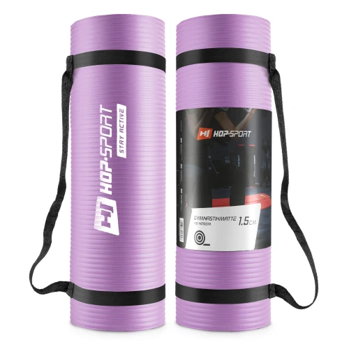 Мат для фитнеса и йоги Hop-Sport HS-N015GM 1.5см фиолетовый