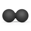 Силиконовый массажный двойной мяч 63 мм Hop-Sport HS-S063DMB черный