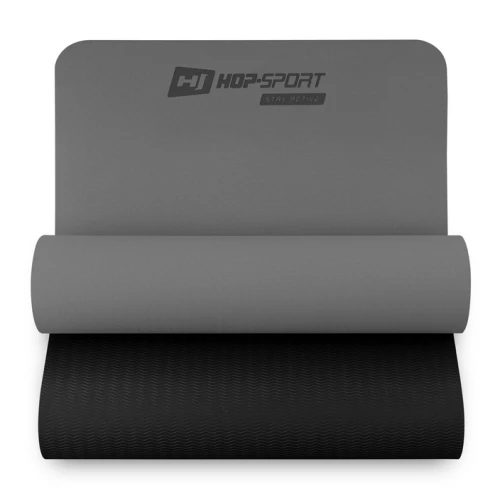 Мат для фитнеса и йоги Hop-Sport TPE 0,6см HS-T006GM серый