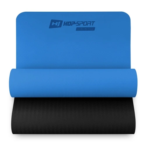 Мат для фітнесу та йоги Hop-Sport TPE 0,6 см HS-T006GM синій