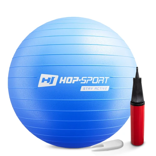 Фітбол Hop-Sport 65см синій + насос 2020