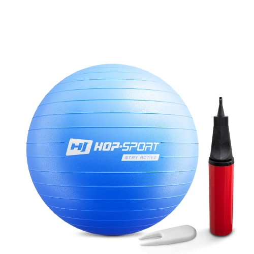 Фитбол Hop-Sport 55см синий + насос 2020