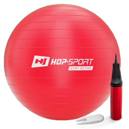 Фітбол Hop-Sport 75 см червоний + насос 2020