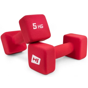 Гантели для фитнеса неопреновые квадратные Hop-Sport HS-V050DS 2х5кг