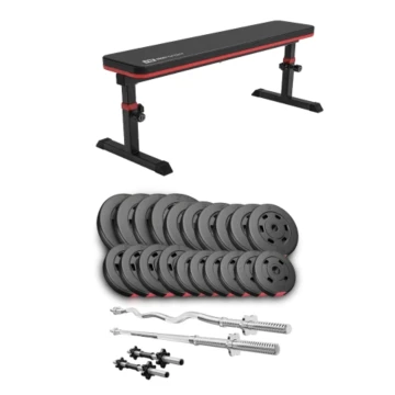 Набор Hop-Sport Premium 105кг со скамьей HS-1025 Pro, штангами и гантелями