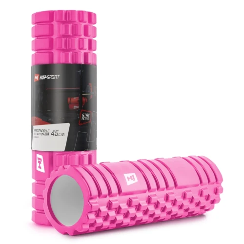 Роллер масажер (валик, ролик) Hop-Sport EVA 45см рожевий