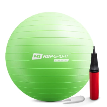 Фитбол Hop-Sport 65см зеленый + насос 2020