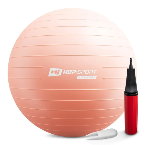 Фітбол Hop-Sport 75 см рожевий + насос 2020