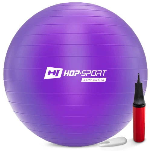 Фитбол Hop-Sport 85см фиолетовый + насос 2020