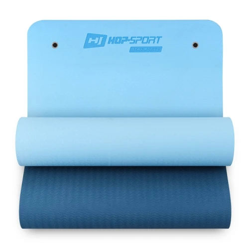 Фитнес-коврик с отверстиями Hop-Sport TPE 0,8см HS-T008GM сине-голубой