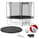 Image 1 for Батут Hop-Sport 10ft (305см) чорно-зелений з внутрішньою сіткою (4 ноги)