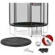 Image 1 for Батут Hop-Sport 12ft (366см) черно-зеленый с внешней сеткой
