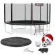 Image 1 for Батут Hop-Sport 14ft (427см) чорно-зелений з зовнішньою сіткою