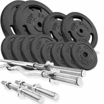 Набор STRONG 66кг с прямым, W или Z подобным и гантельными грифами