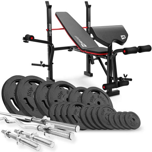 Набір STRONG 146кг з лавкою HS-1055