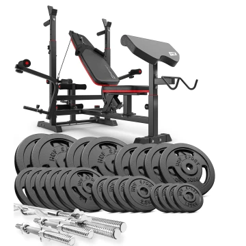 Набор Hop-Sport Strong 179кг со скамьей HS-1075