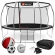 Image 1 for Батут Hop-Sport Premium 14ft (427см) чорно-сірий з внутрішньою сіткою
