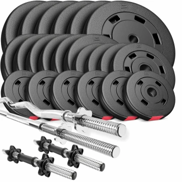 Набор Hop-Sport Premium 125кг со штангами и гантелями