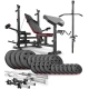 Image 1 for Набор Hop-Sport Premium 105кг со скамьей HS-1075 Pro, штангами и гантелями