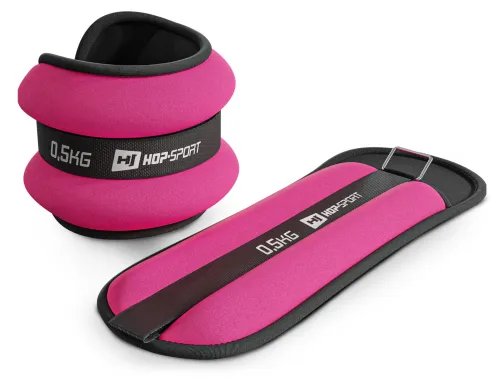 Утяжелители для ног и рук Hop-Sport HS-S001WB 2х0,5кг розовые