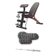 Image 2 for Набор Hop-Sport Premium 69кг со скамьей HS-1035 и штангой