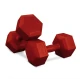 Image 2 for Гантелі для фітнесу композитні Hop-Sport HS-C050DS 2х5кг червоний
