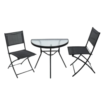 Комплект садовой мебели Jumi полукруглый стол и 2 стулья