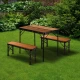 Image 5 for Стол туристический раскладной Outtec + 2 скамейки коричневый