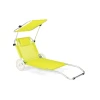 Шезлонг лежак Outtec Sun с козырьком желтой
