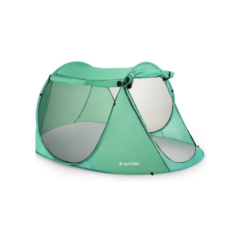 Самораскладная палатка-тент Outtec с козырьком зеленый