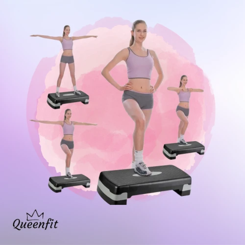 Степ-платформа 2-ступенчатая QueenFit Степ-платформа 2-ступенчатая QueenFit