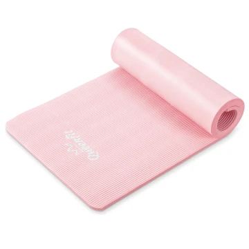 Коврик (мат) для фитнеса Queenfit NBR 1,5см розовый