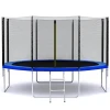 Батут SJ 12ft (374см) синий с внешней сеткой