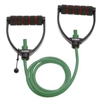 Эспандер трубчатый с ручками York 13-16кг, зеленый