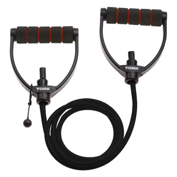Эспандер трубчатый с ручками York 17- 20кг, черный